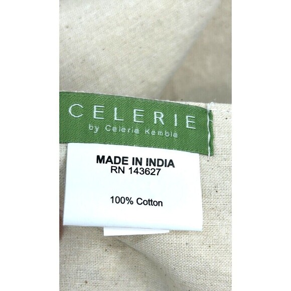 New Celerie Kemble Newbury Table Runner 14W x 72L Cream Gray Tasseled Classic H1 - Picture 8 of 9